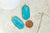 Pendentif hexagone jade bleu,Pendentif bijoux, pendentif collier,pendentif pierre naturelle, pendentif jade, jade naturel,49mm,l'unité,G861