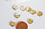 Connecteur médaille rondes initiales,connecteur dore, médaillon lettre,création bijoux,médaille lettre,1cm, lot de 10-G520