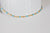 Chaine dorée 14 carats fantaisie résine bleue,chaine doree,acier chirurgical, chaîne fine,création bijoux, 1metre,2mm-G940