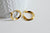 créoles minimalistes acier doré, bijoux doré, fournitures créatives,création bijoux, boucles,sans nickel,la paire,boucles acier, 23mm-G2136-Gingerlily Perles