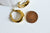 créoles minimalistes acier doré, bijoux doré, fournitures créatives,création bijoux, boucles,sans nickel,la paire,boucles acier, 23mm-G2012-Gingerlily Perles