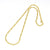 Chaine acier doré 18k figaro,chaine qualité,chaine collier, création bijoux, chaine complète,chaine plaquée or,3mm, 45cm-G1491