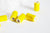 perle porcelaine jaune vif, fournitures créatives,perle céramique, porcelaine jaune,perle tube, création bijoux,Lot de 5, 10mm,G3197