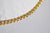 Chaine acier doré 18k maille gourmette,chaine qualite,chaine collier, création bijouxacier inoxydable,5mm, vendue au mètre-G1693