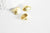 Pendentif coquillage doré 18K, coquillage doré, pendentif plage,pendentif doré,coquillage or,création bijoux, Lot de 2, 14.5mm- G05