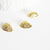 Pendentif coquillage doré 18K, coquillage doré, pendentif plage,pendentif doré,coquillage or,création bijoux, Lot de 2, 14.5mm- G05