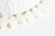 Perle Losange nacre blanche naturelle, fourniture créative, pendentif losange, coquillage blanc, création bijoux, 14mm, lot de 10-G1205