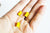perle porcelaine jaune vif, fournitures créatives,perle céramique, porcelaine jaune,perle tube, création bijoux,Lot de 5, 10mm,G3197