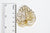 Pendentif feuille laiton,breloque laiton brut,bijou laiton,feuille monstera, bijoux,pendentif laiton brut,l'unite,49mm-G908