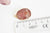 Pendentif ovale quartz fraise, Pendentif bijoux, pendentif pierre,pierre naturelle, pendentif rose,quartz naturelle,28mm, l'unité,G1138