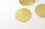 Pendentif médaille cerle texturée laiton brut, apprêt doré, sans nickel,médaille dorée,laiton brut, médaille ronde,25mm,lot de 2-G1226