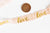 Ruban élastique or rose pêche LOVE EFJF, fabrication bijoux, bracelet EVJF,ruban mariage,fourniture créative,scrapbooking,16mm,1 mètre-G1523