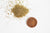 Sable verre doré chips mineral,verre doré,verre or,pierre verre,création bijoux,sable aquarium,Sachet 10 grammes,0.6mm -G1463