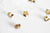 Breloques intercalaires étoiles  laiton brut doré,fournitures pour bijoux,sans nickel, breloques laiton brut,etoile,4.5mm, lot de 30-G1494