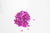 Sable verre rose fuchsia métallisé, chips mineral,verre coloré,verre or rose,pierre verre,création bijoux,sable décoratif, 10 grammes -G1460