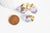 Pendentif améthyste violette brute, fournitures créatives, pendentif pierre, support doré, création bijoux, pierre naturelle, 25mm-G2070