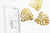 Pendentif feuille laiton,fourniture bijou,breloque laiton brut,bijou laiton,feuille monstera, bijoux,pendentif laiton brut,les 2,22mm-G1763
