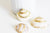 Pendentif coquillage naturel coque doré,pendentif doré, création bijoux, coquillage bijou,coquillage or,29-41mm, lot de 2