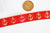 Ruban élastique rouge ancre or EFJF, fabrication bijoux, bracelet EVJF,ruban mariage,fourniture créative,scrapbooking,16mm,1 mètre-G2162