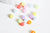 perle ronde Lettre Alphabet plastique multicolore pastel,perle plastique,perle lettre,création bracelet mots, les 10 grammes-G1822
