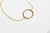 Bracelet cercle acier doré 14k, bracelet doré,création bijoux,bracelet acier chirurgical,sans nickel,bracelet acier doré, 19cm,G2906-Gingerlily Perles