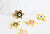 Pendentif etoile oeil cristal zircon émail coloré,pendentif doré,porte-bonheur,laiton doré, Pendentif etoile david,16mm,lot de 2-G1817