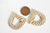 Pendentif osier tressé naturel, fournitures créatives, perle bois,perle osier, création bijoux, Perles géométriques,35-39mm, lot de 2,G3119