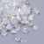 Sable pépite verre transparent irisé, chips mineral,verre or,pierre verre,création bijoux,sable aquarium,1.5-3mm,Sachet 10 grammes-G1969