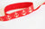 Ruban élastique rouge ancre or EFJF, fabrication bijoux, bracelet EVJF,ruban mariage,fourniture créative,scrapbooking,16mm,1 mètre-G2162