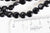 Perle disque agate noire,perle agate,pierre naturelle,agate naturelle,perle pierre,perle ronde,8-8.5mm,fil de 45 perles G3838