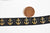 Ruban élastique noir ancre or EFJF, fabrication bijoux, bracelet EVJF,ruban mariage,fourniture créative,scrapbooking,16mm,1 mètre-G2154