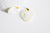 Pendentif coeur nacre blanche naturelle doré,pendentif coeur,coeur nacre,coquillage blanc,création bijou, 20mm, l'unité,G2609