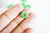 Pendentif donut jade vert teinté,pendentif jade, pendentif pierre,jade naturel, jade vert,jade vert naturel,10.5mm, lot de 2,G3035