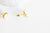 Boucles puces quartz rose doré rondes,bijoux doré, Bijou pierre, boucle quartz rose, boucle pierre,boucle dorée, la paire,11mm-G1648-Gingerlily Perles