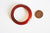 Pendentif donut agate orange teintée,pendentif agate, pendentif pierre,agate naturelle,agate teintée,46-55mm, l'unité G3889