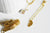 Bracelet pastèque acier doré 14k, bracelet doré,création bijoux,bracelet acier or,sans nickel,bracelet acier doré,18cm-G2210-Gingerlily Perles
