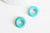 Pendentif donut turquoise sinkiang teinté,pendentif turquoise, pendentif pierre, turquoise naturelle,20mm, l'unité,G2531