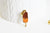 Pendentif glace acier doré 18k, pendentif émaillé,fourniture dorée,creation bijoux,Pendentif glace,Pendentif acier doré,10mm,G3122