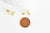 Boucles puces quartz rose doré rondes,bijoux doré, Bijou pierre, boucle quartz rose, boucle pierre,boucle dorée, la paire,11mm-G1648-Gingerlily Perles