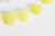 Perle goutte jadeite jaune facetté,jade naturel,perle jade,perle pierre,pierre précieuse,création bijoux,15mm,lot de 4-G2298