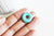 Pendentif donut turquoise sinkiang teinté,pendentif turquoise, pendentif pierre, turquoise naturelle,20mm, l'unité,G2531