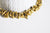 perle nuggets quartz dorée perle ronde,perle quartz naturel,perle pierre, création bijoux, fil de 37cm,10-23mm,G2411
