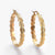 créole tressée acier doré, bijoux doré, cadeau anniversaire,oreille percée,la paire,boucles sans nickel, boucles acier, 38mm,G2414-Gingerlily Perles