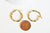 créoles torsadées acier doré, bijoux doré, création bijoux, oreille percée,sans nickel, la paire, boucles acier, 25mm,G2402-Gingerlily Perles