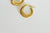 créole acier doré, bijoux doré,cadeau anniversaire, création bijoux, oreille percée,sans nickel, la paire, boucles acier,23.5mm,G3147-Gingerlily Perles