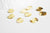 Connecteur médaille martelées laiton brut, connecteurs, laiton brut, pendentif géométriques création bijoux, lot de 10, 10mm,G2563