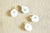 Pendentif perle naturelle Keshi coeur dorée,porte bonheur,perle eau douce,création bijou,perle naturelle blanche,17-27mm, l'unité,G3091