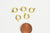Pendentif médaille cerle texturée laiton brut, apprêt doré, sans nickel,médaille dorée,laiton brut, médaille ronde,10mm,lot de 5,G2826