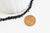 perles chips tourmaline noire naturelle pour la création de bijoux en pierre, 3-8mm,fil 78 cm G3530