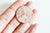 Pendentif rond quartz fraise, Pendentif bijoux, pendentif pierre,pierre naturelle, pendentif rose,quartz naturelle,32mm, l'unité,G3134